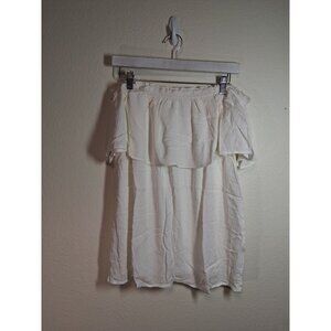 NWT Daisy Fuentes Off Shoulder Blouse Business Casual Boho White Size Medium
